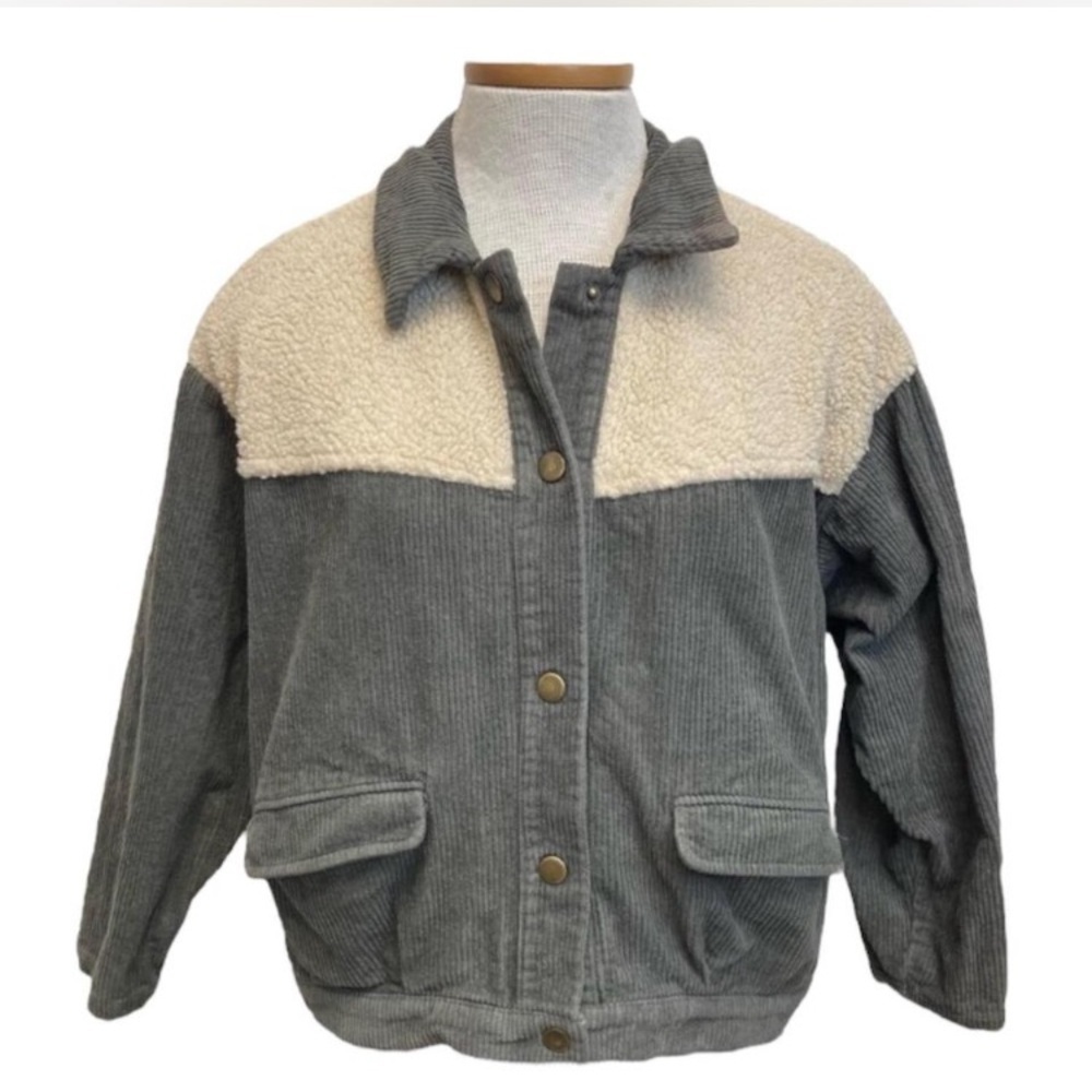 3/$20 Paper Crane Corduroy Sherpa Jacket Women’s Small Fall Winter Cozy Outdoor